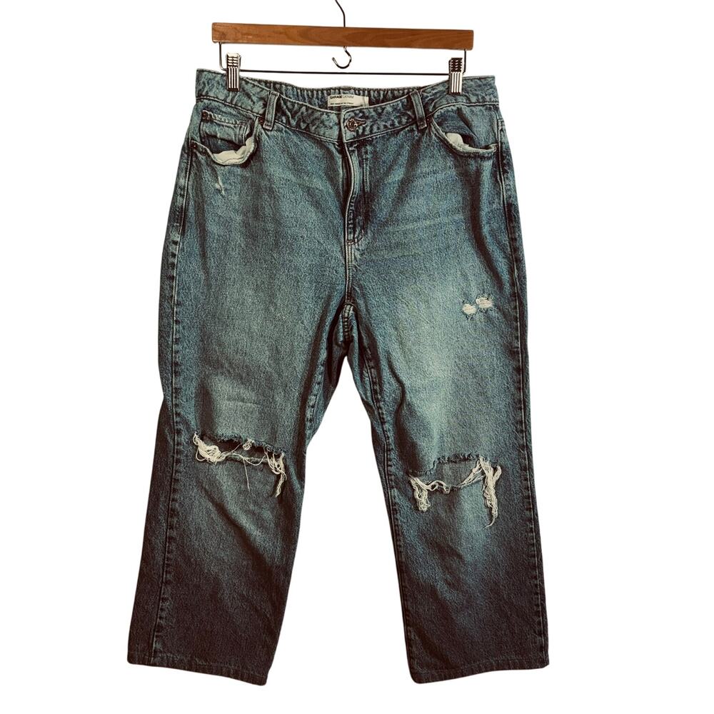 Garage Denim 90s Straight Jeans Women's Size 15 32 Distressed